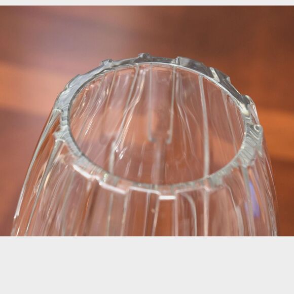 Vintage Spiegelau German Crystal Vase Vertical Panel Cut Lead Crystal Ovoid - Picture 4 of 6